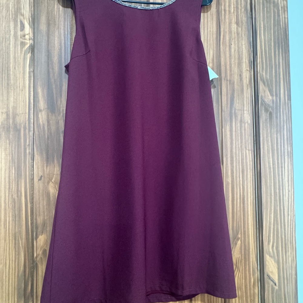 Skies Are Blue Burgundy Dress